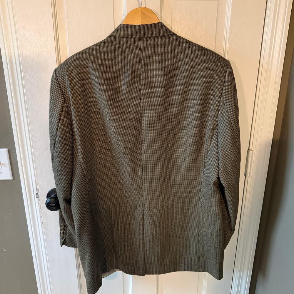 Vintage Lauren Ralph Lauren Wool Houndstooth Jacket Size 44R, Brown/Black, EUC - Picture 2 of 7